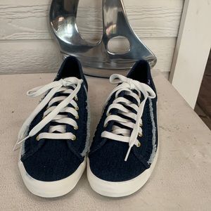 NWOT, ( fell packed up) Keds , denim fringe sneakers
